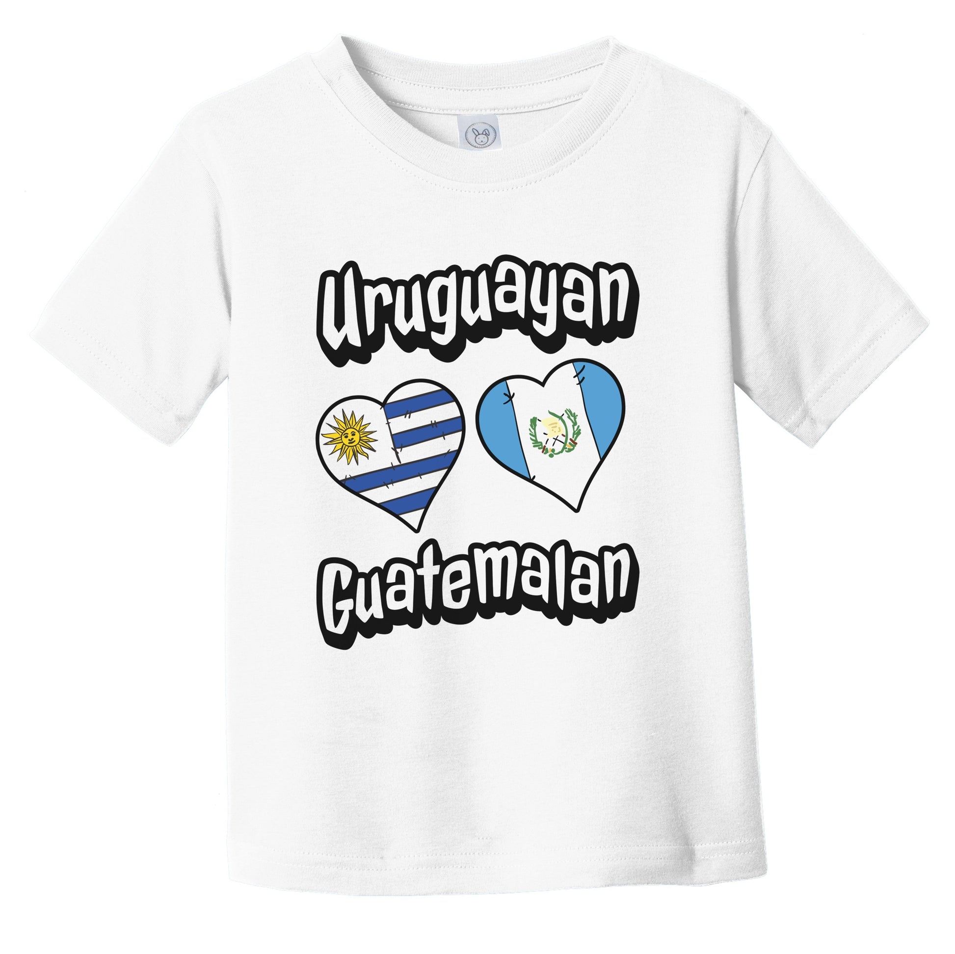 Uruguayan Guatemalan Flag Heart Combo Uruguay Guatemala Infant Toddler T-Shirt