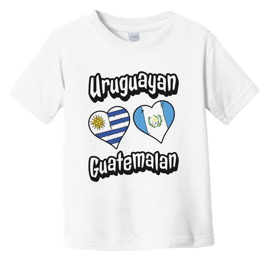 Uruguayan Guatemalan Flag Heart Combo Uruguay Guatemala Infant Toddler T-Shirt