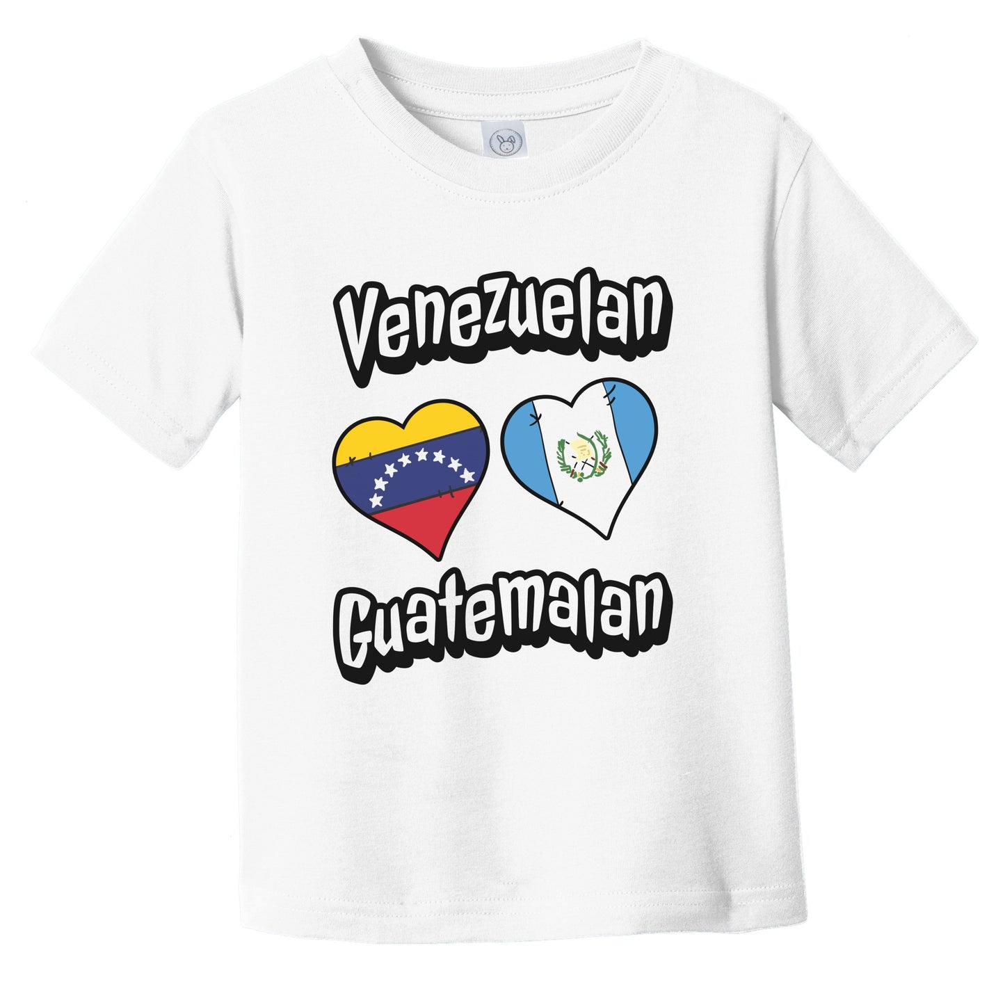 Venezuelan Guatemalan Flag Heart Combo Venezuela Guatemala Infant Toddler T-Shirt