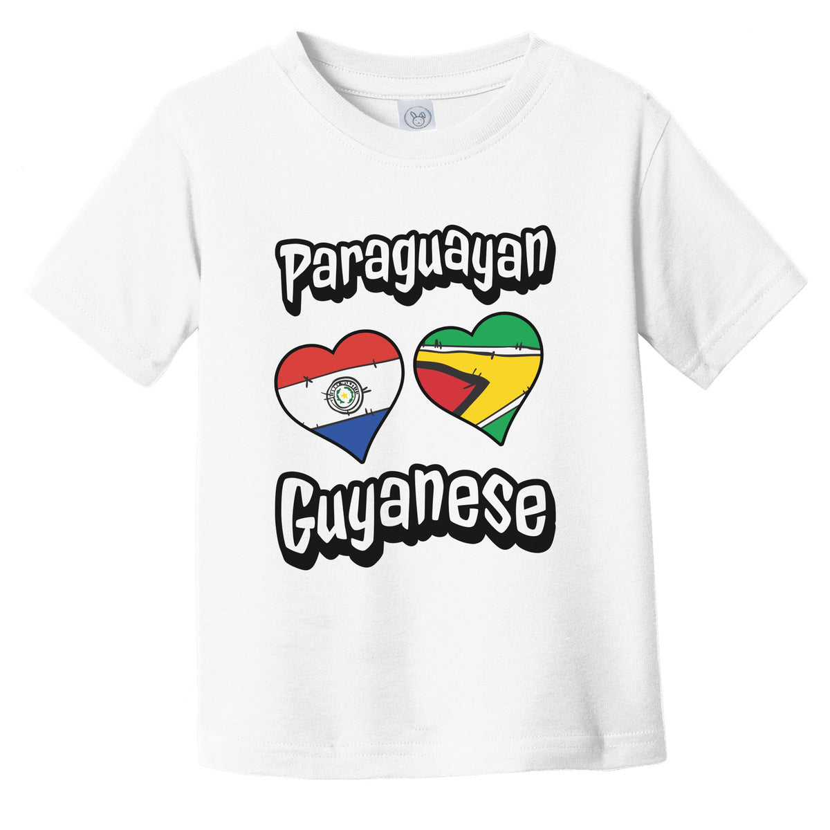 Paraguayan Guyanese Flag Heart Combo Paraguay Guyana Infant Toddler T-Shirt
