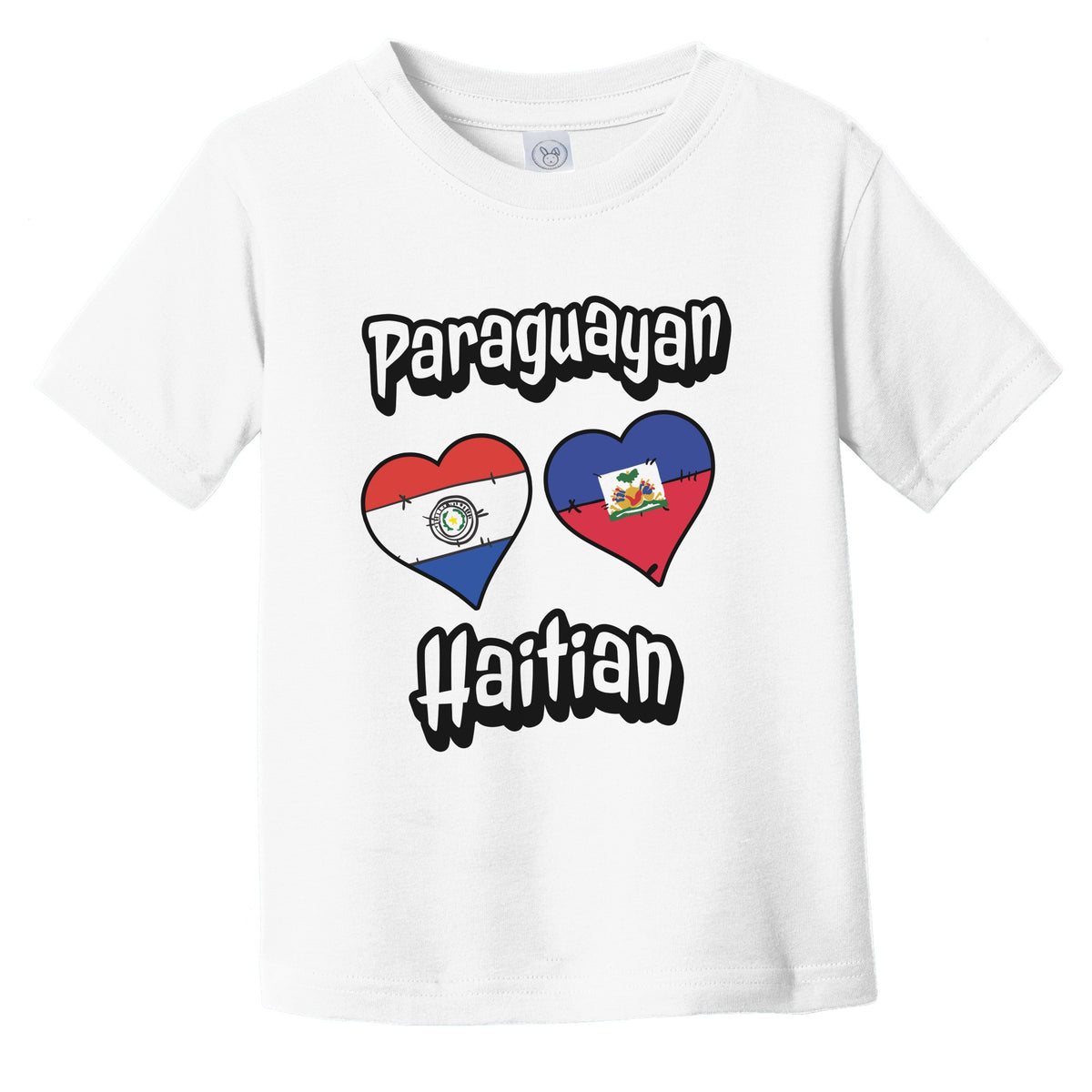 Paraguayan Haitian Flag Heart Combo Paraguay Haiti Infant Toddler T-Shirt