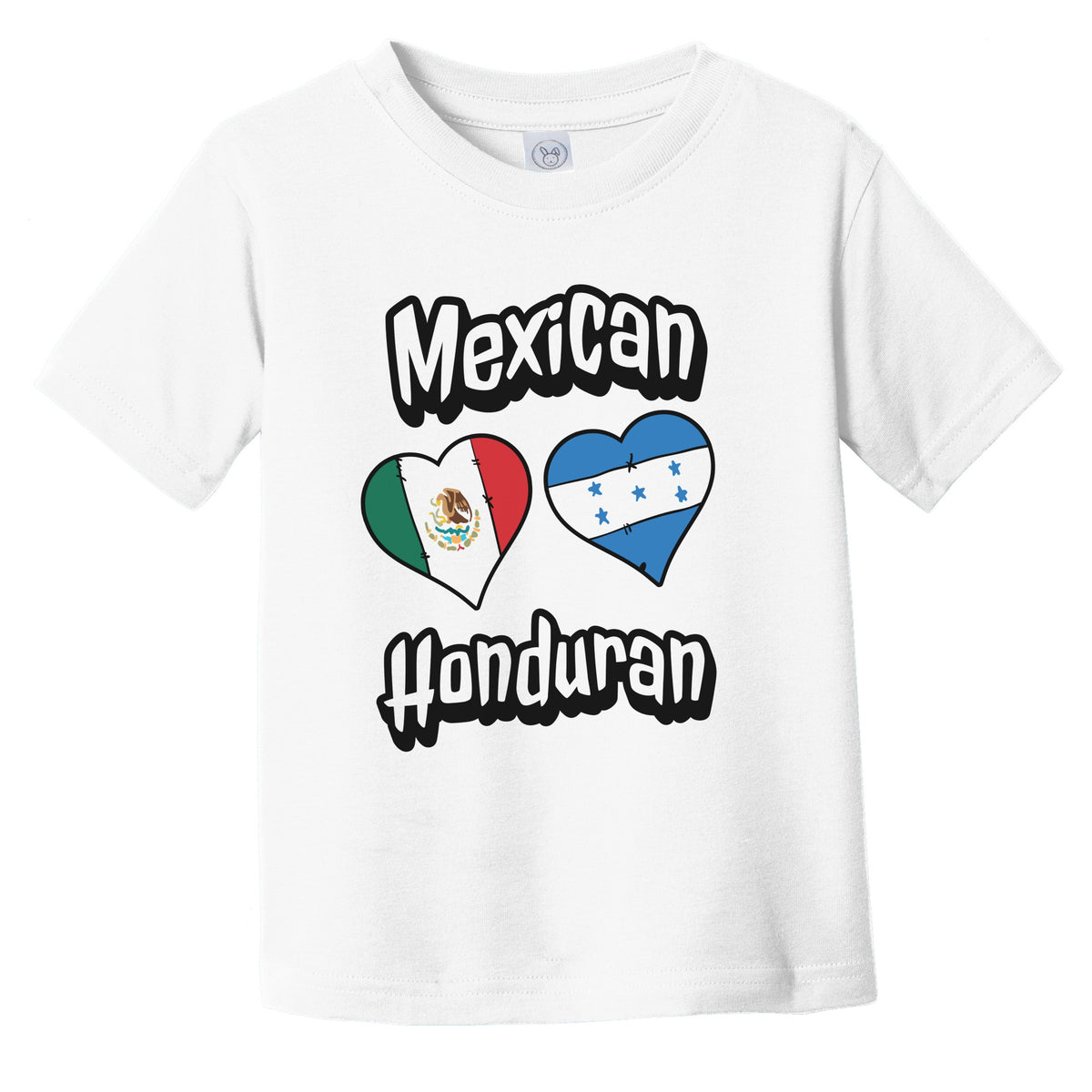 Mexican Honduran Flag Heart Combo Mexico Honduras Infant Toddler T-Shirt