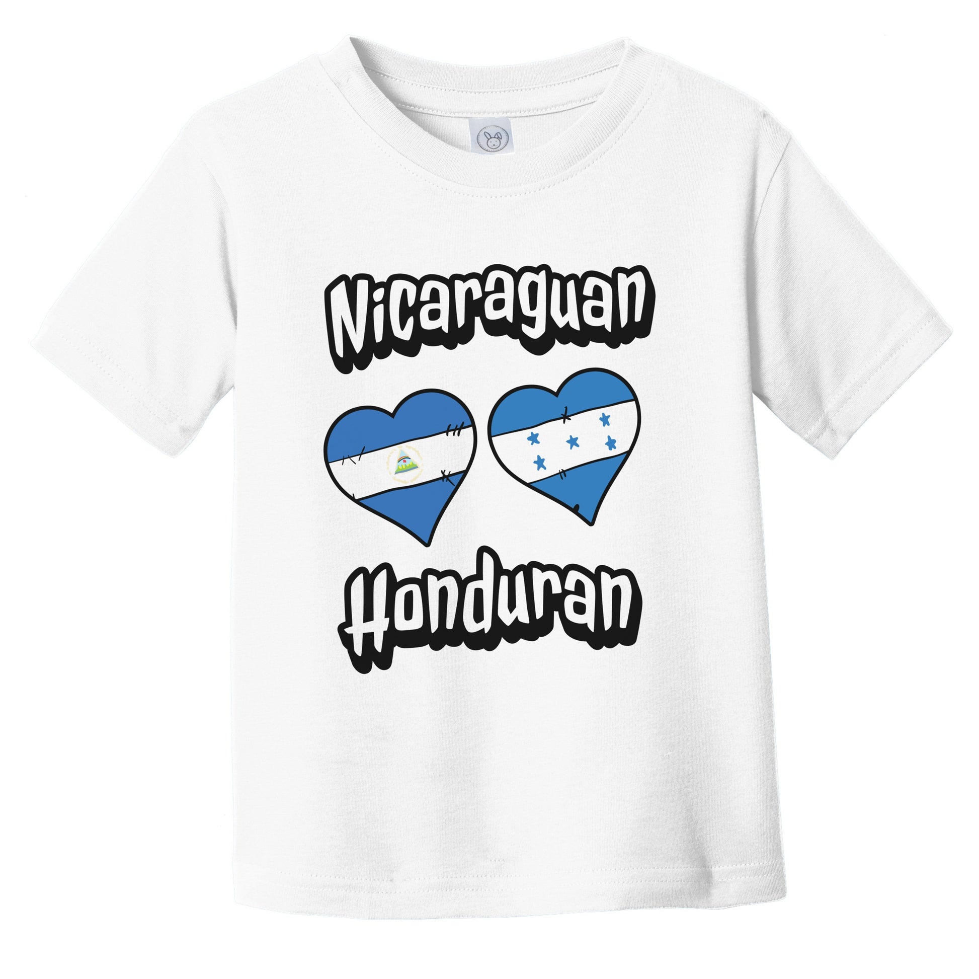 Nicaraguan Honduran Flag Heart Combo Nicaragua Honduras Infant Toddler T-Shirt