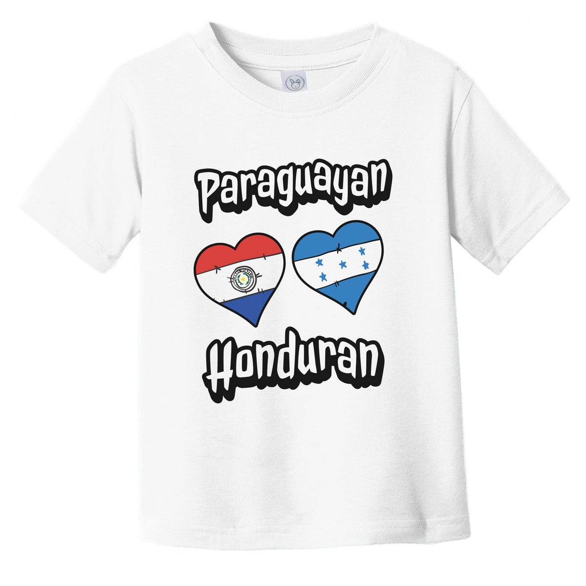 Paraguayan Honduran Flag Heart Combo Paraguay Honduras Infant Toddler T-Shirt