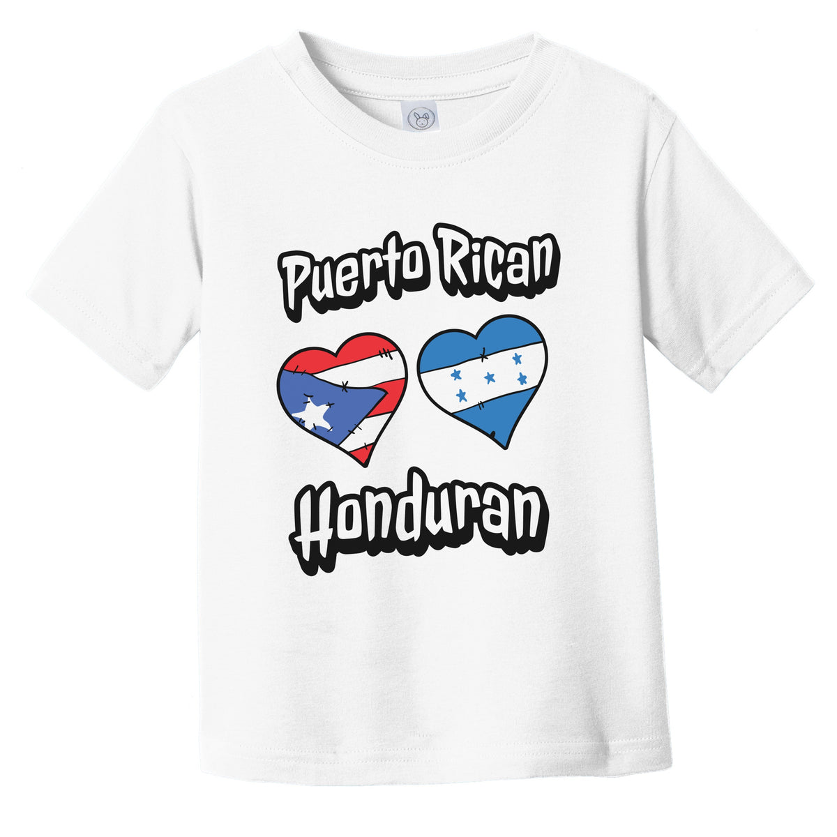Puerto Rican Honduran Flag Heart Combo Puerto Rico Honduras Infant Toddler T-Shirt