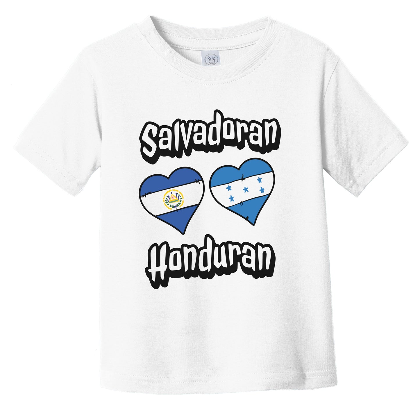 Salvadoran Honduran Flag Heart Combo El Salvador Honduras Infant Toddler T-Shirt