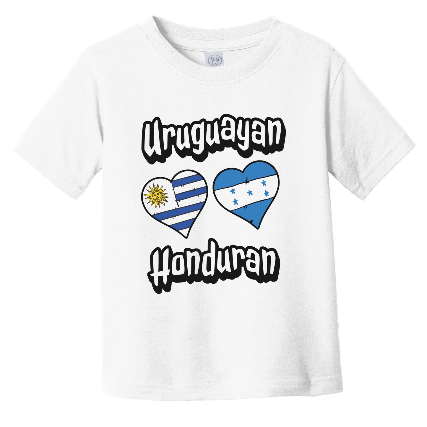 Uruguayan Honduran Flag Heart Combo Uruguay Honduras Infant Toddler T-Shirt