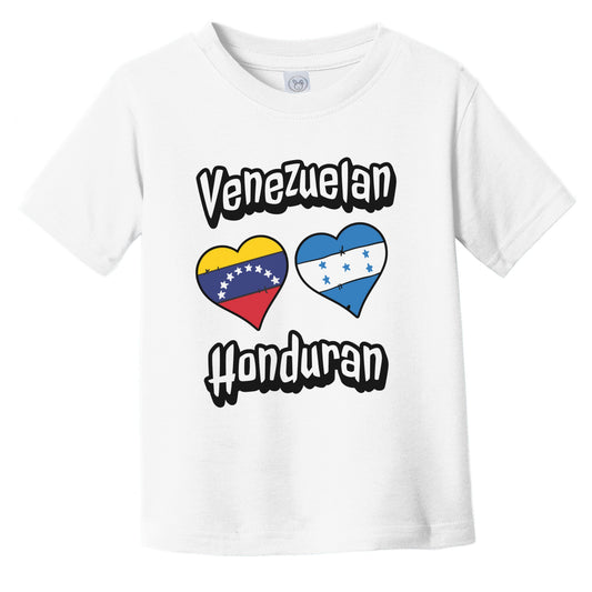 Venezuelan Honduran Flag Heart Combo Venezuela Honduras Infant Toddler T-Shirt