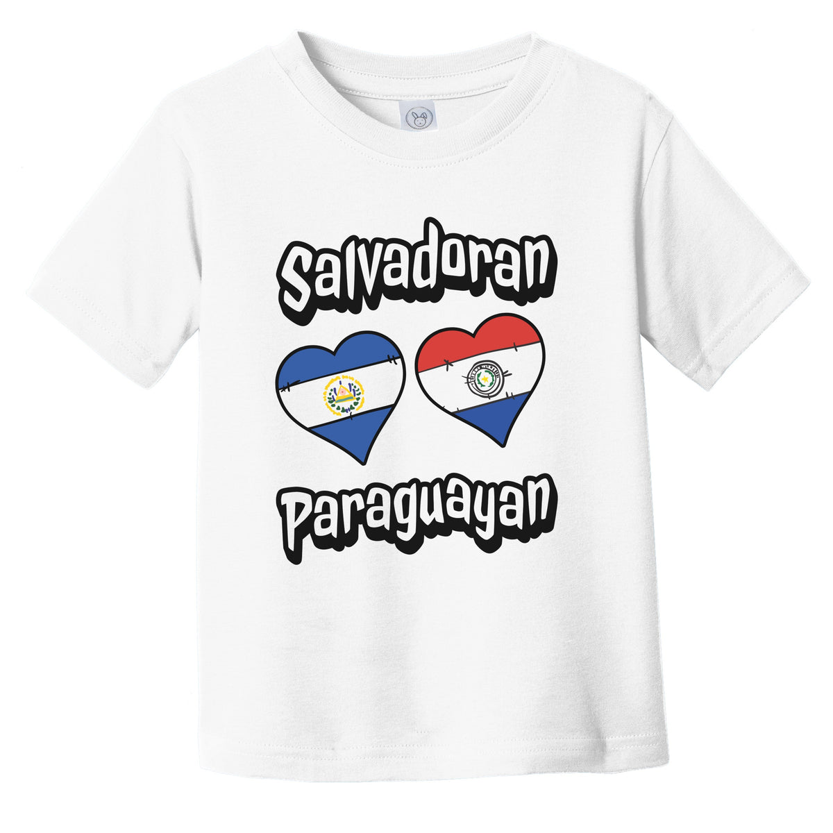 Salvadoran Paraguayan Flag Heart Combo El Salvador Paraguay Infant Toddler T-Shirt