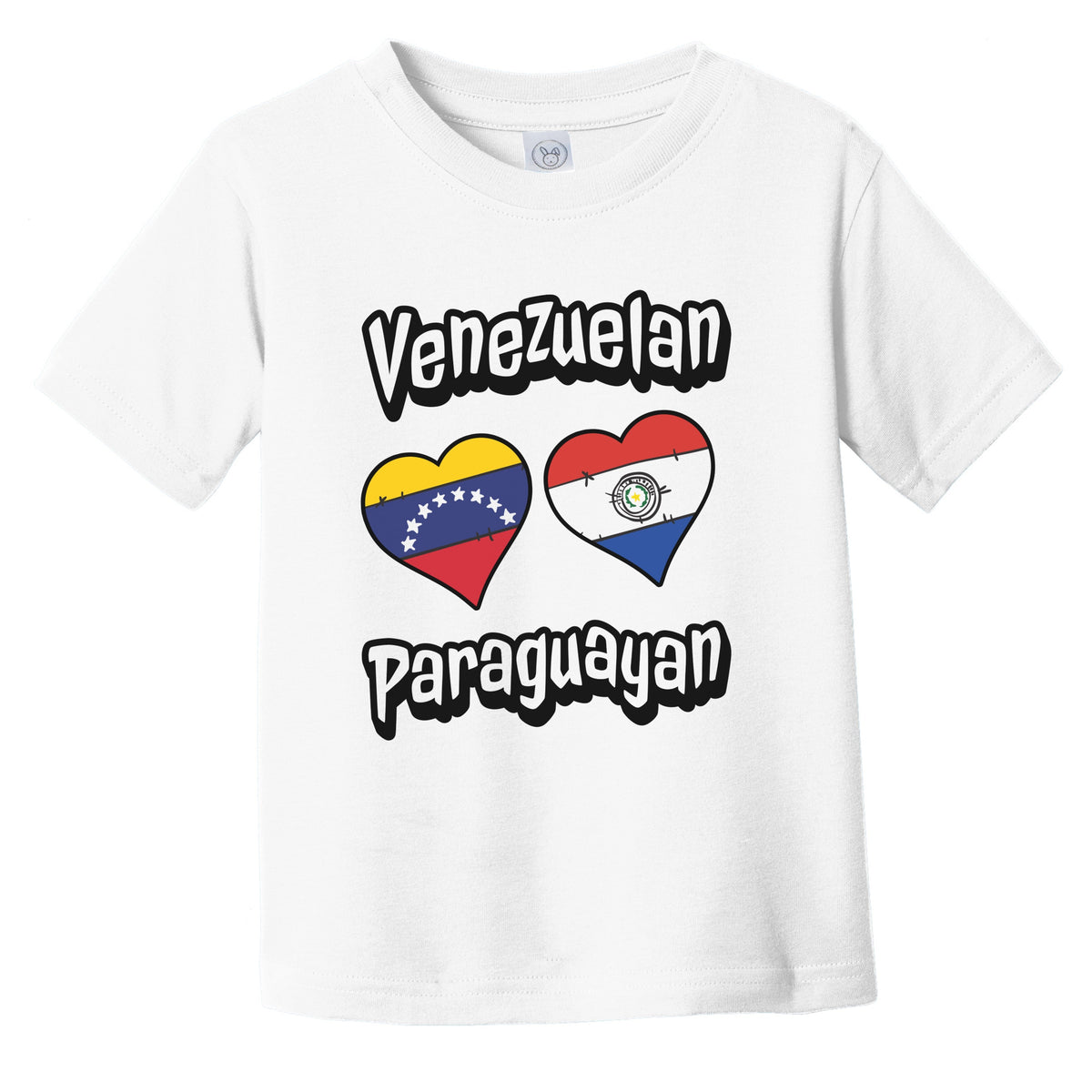 Venezuelan Paraguayan Flag Heart Combo Venezuela Paraguay Infant Toddler T-Shirt