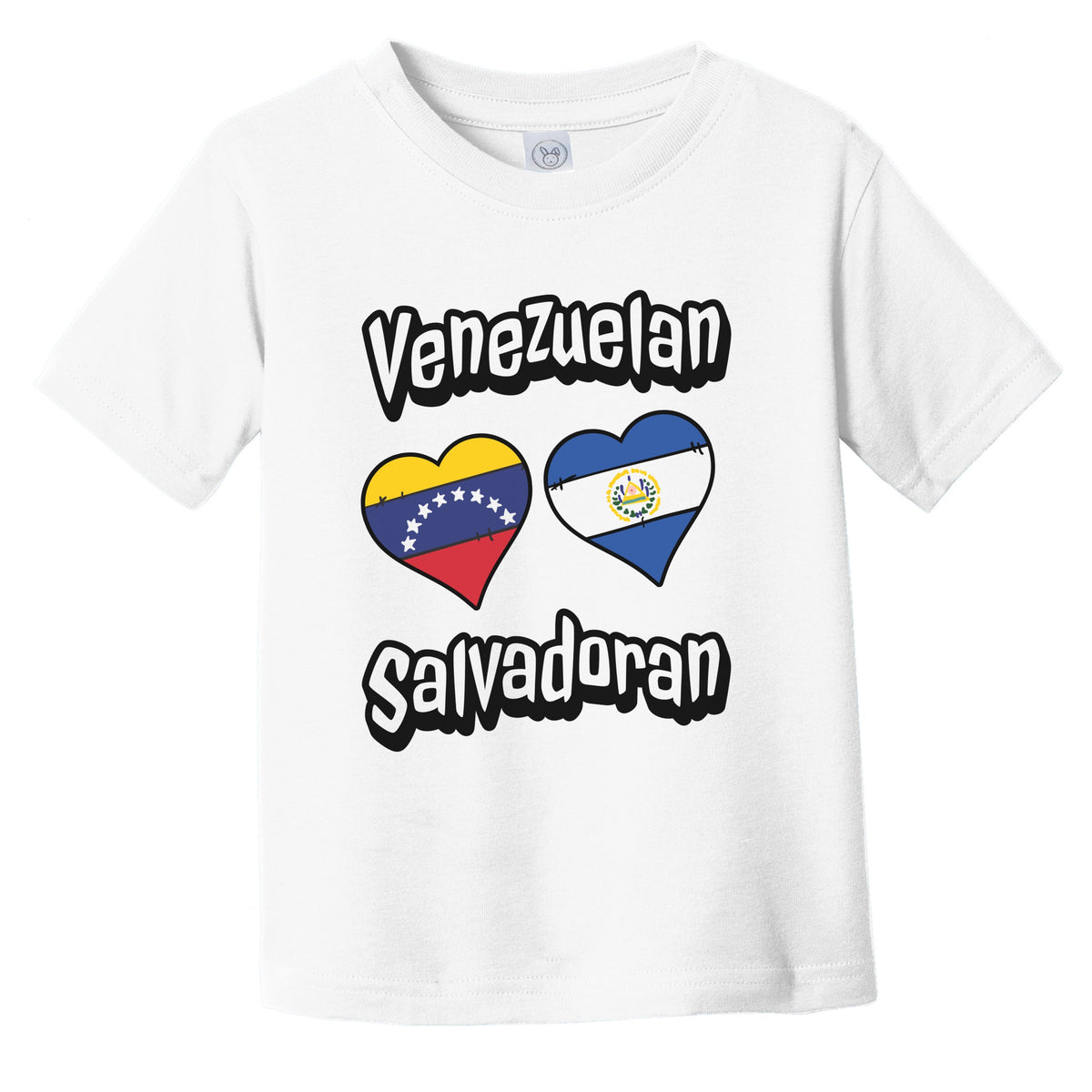 Venezuelan Salvadoran Flag Heart Combo Venezuela El Salvador Infant Toddler T-Shirt