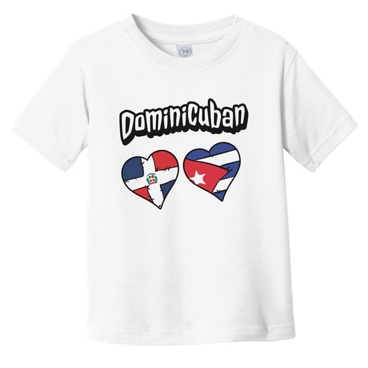 Dominicuban Dominican Cuban Flag Heart Combo Infant Toddler T-Shirt