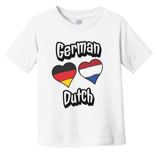 German Dutch Flag Heart Combo Germany Netherlands Infant Toddler T-Shirt