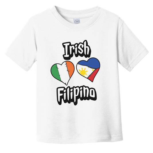 Irish Filipino Flag Heart Combo Ireland Philippines Infant Toddler T-Shirt
