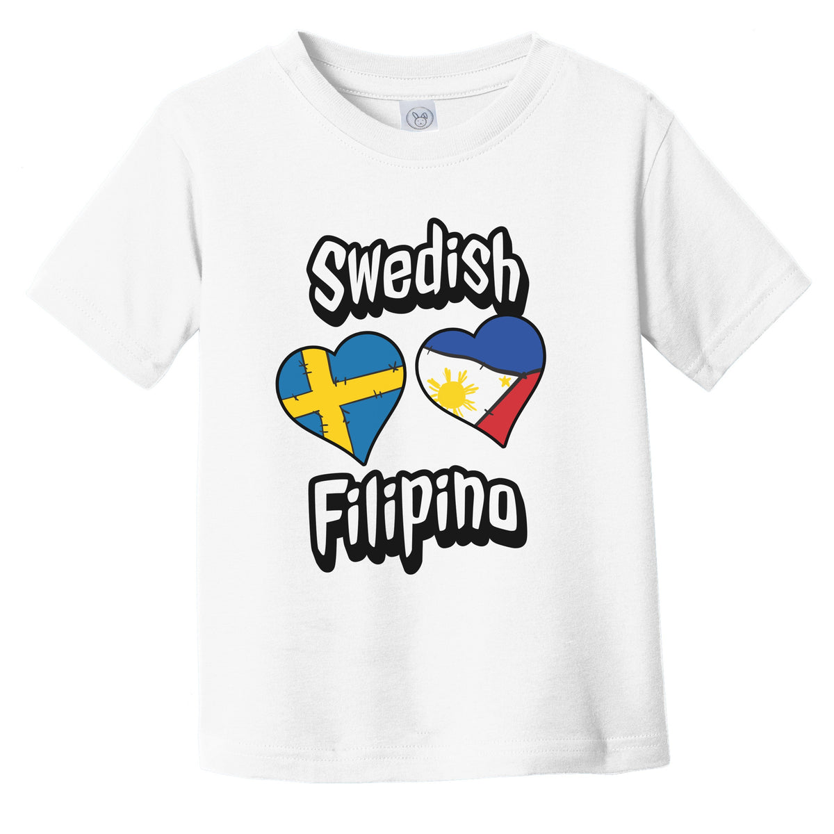 Swedish Filipino Flag Heart Combo Sweden Philippines Infant Toddler T-Shirt