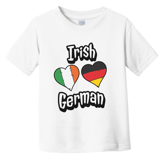 Irish German Flag Heart Combo Ireland Germany Infant Toddler T-Shirt