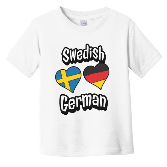 Swedish German Flag Heart Combo Sweden Germany Infant Toddler T-Shirt