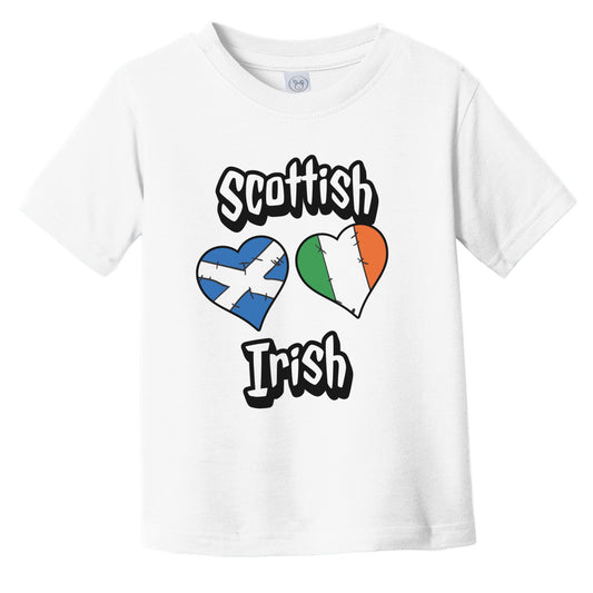 Scottish Irish Flag Heart Combo Scotland Ireland Infant Toddler T-Shirt