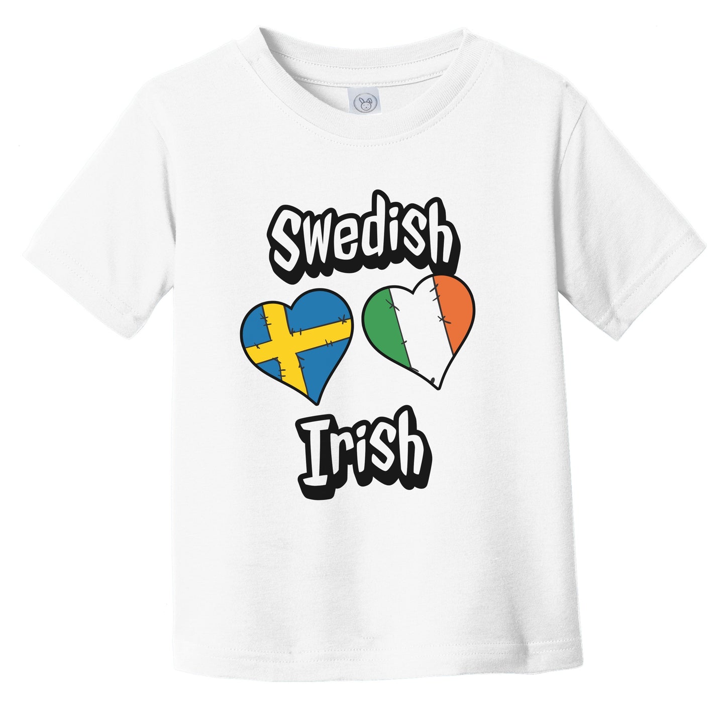 Swedish Irish Flag Heart Combo Sweden Ireland Infant Toddler T-Shirt