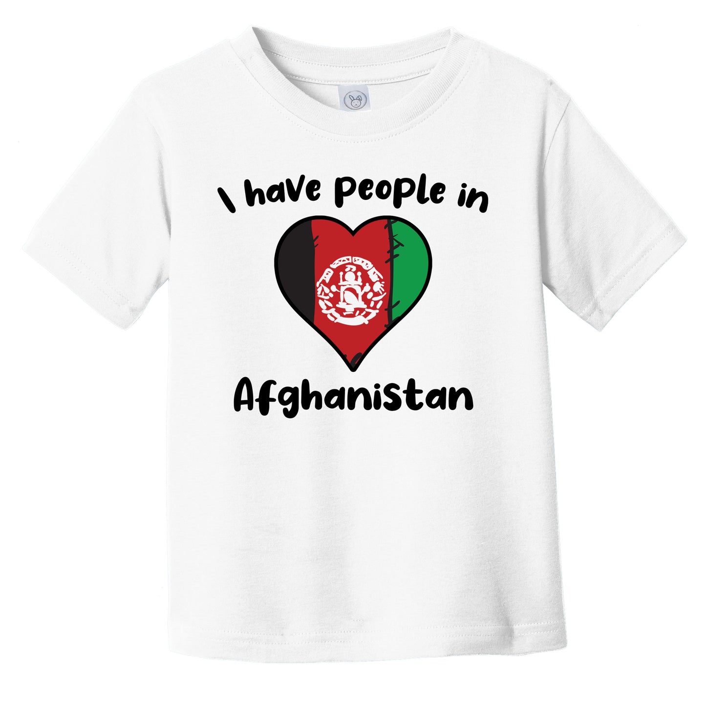 Afghan Flag Heart I Have People In Afghanistan Infant Toddler T-Shirt