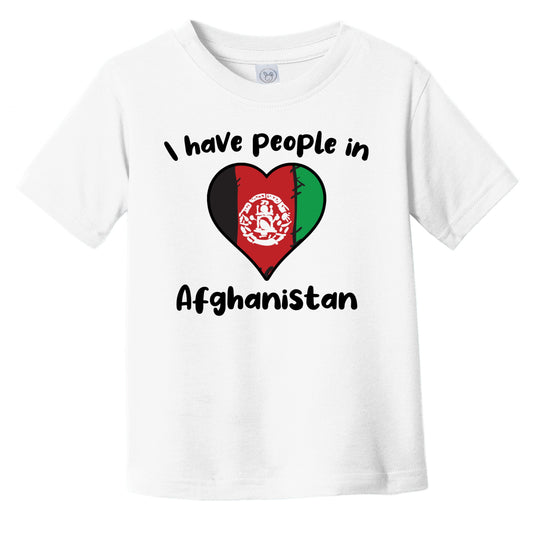 Afghan Flag Heart I Have People In Afghanistan Infant Toddler T-Shirt