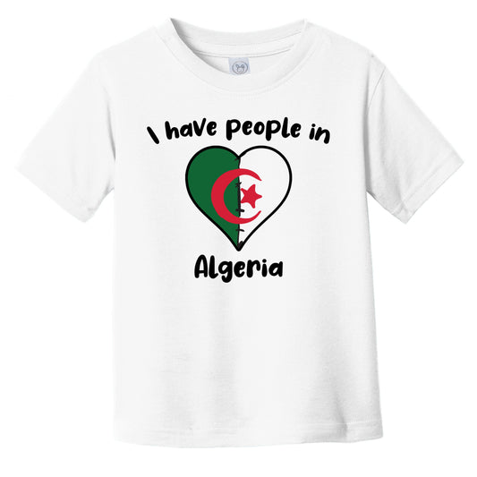 Algerian Flag Heart I Have People In Algeria Infant Toddler T-Shirt