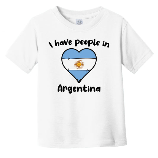 Argentinian Flag Heart I Have People In Argentina Infant Toddler T-Shirt