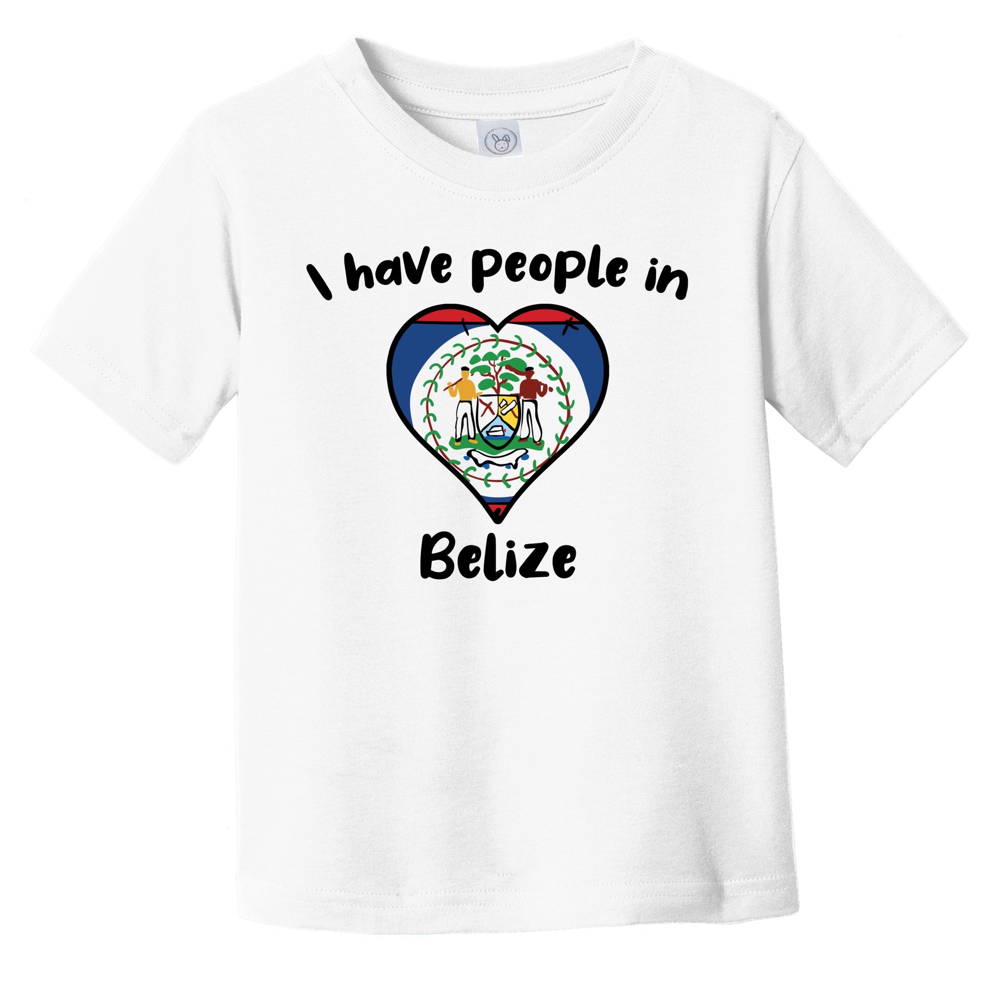 Belizean Flag Heart I Have People In Belize Infant Toddler T-Shirt