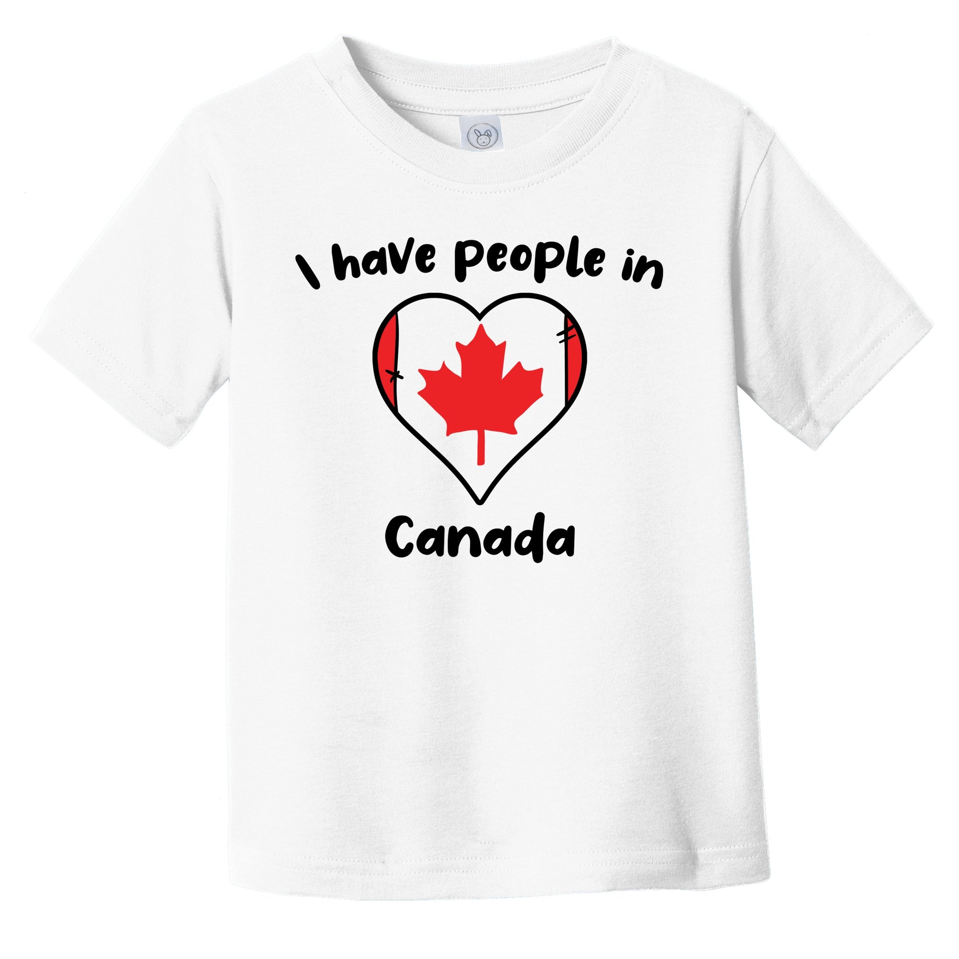 Canadian Flag Heart I Have People In Canada Infant Toddler T-Shirt