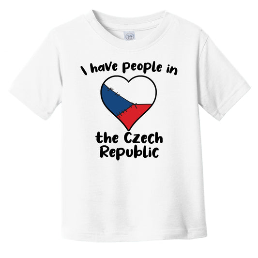 Czech Flag Heart I Have People In the Czech Republic Infant Toddler T-Shirt