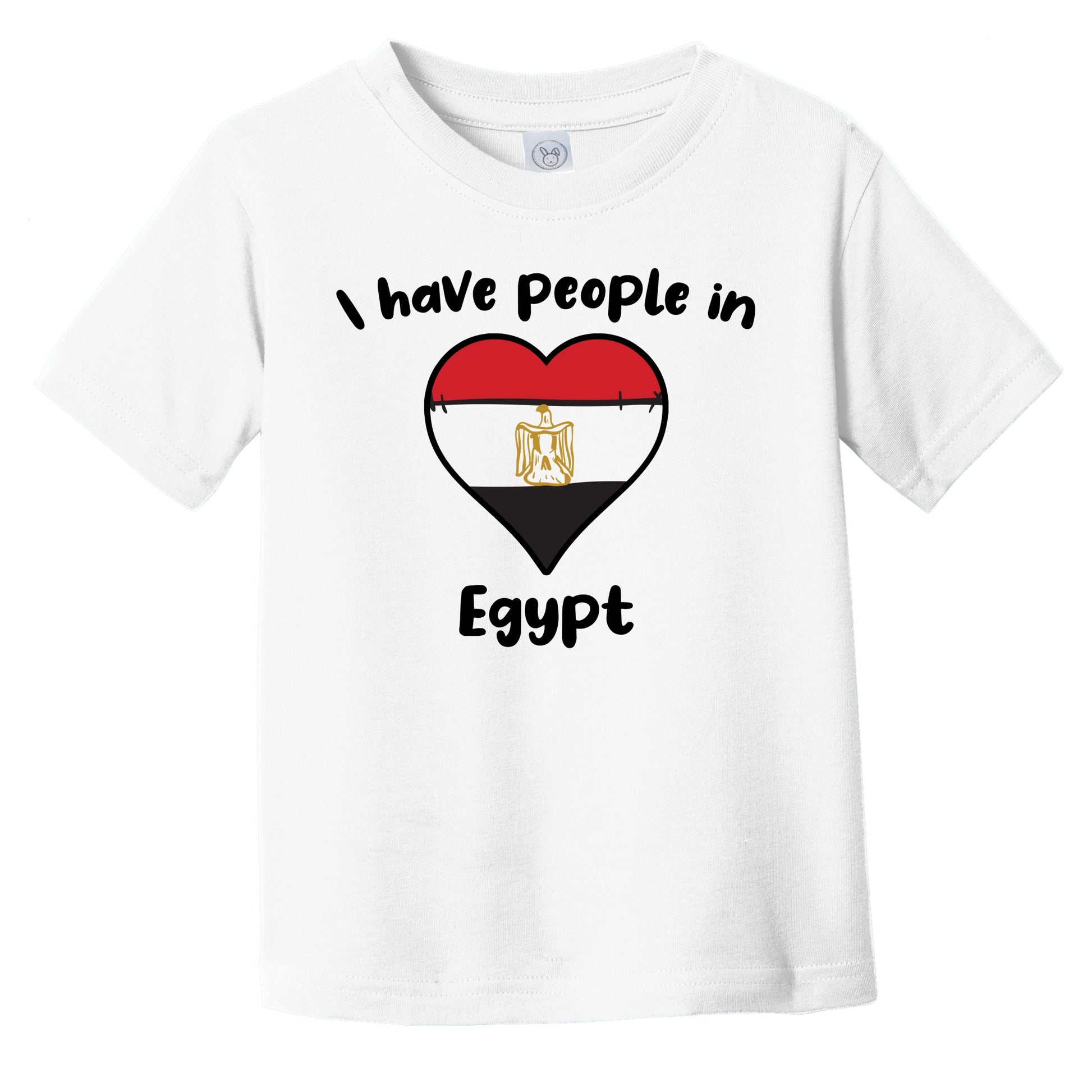 Egyptian Flag Heart I Have People In Egypt Infant Toddler T-Shirt