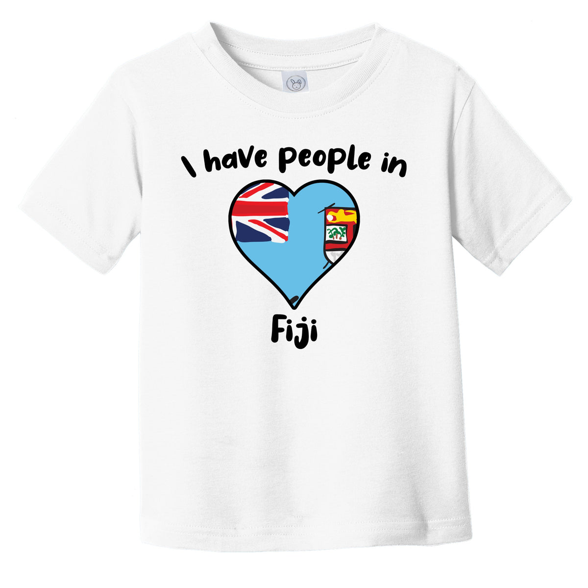 Fijian Flag Heart I Have People In Fiji Infant Toddler T-Shirt