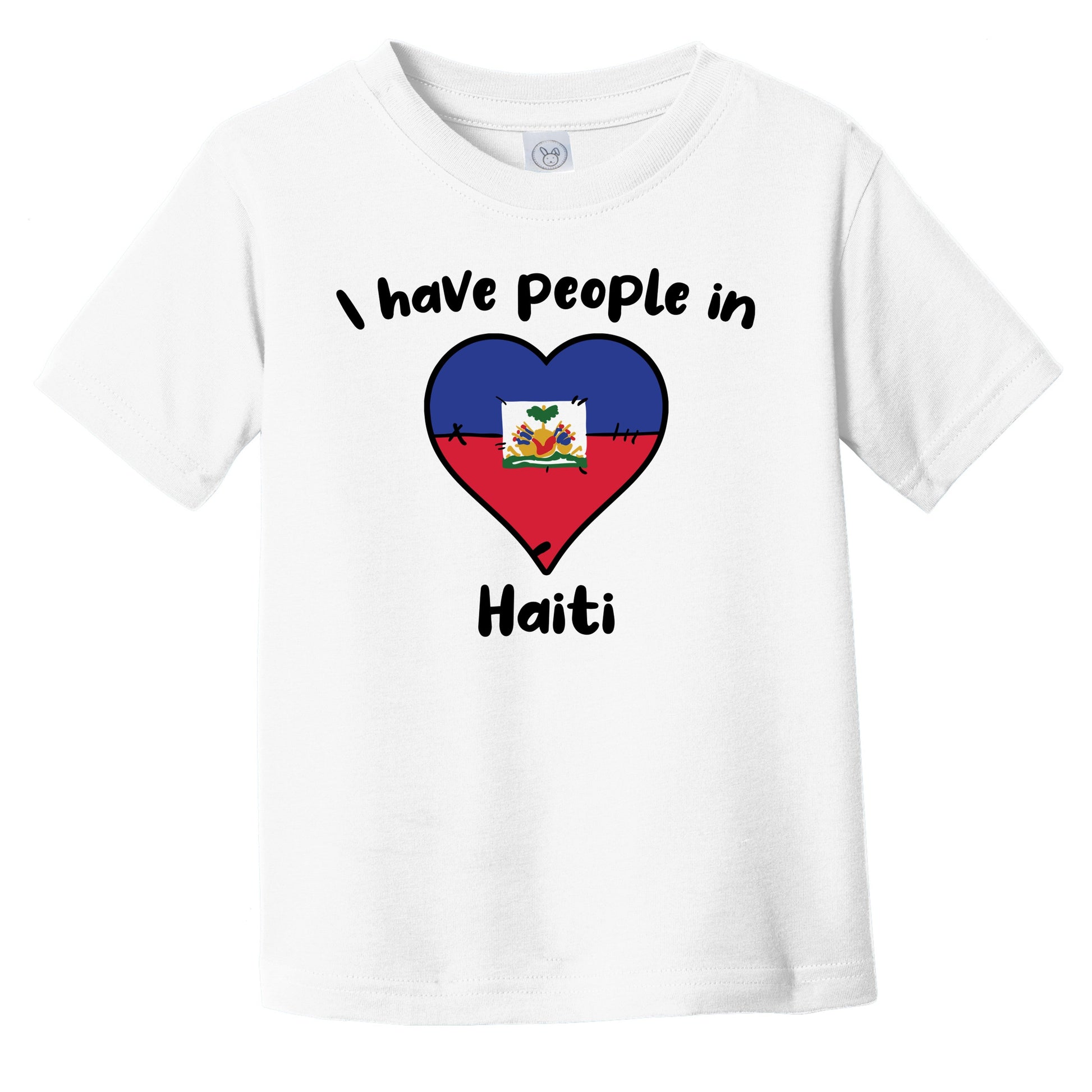 Haitian Flag Heart I Have People In Haiti Infant Toddler T-Shirt