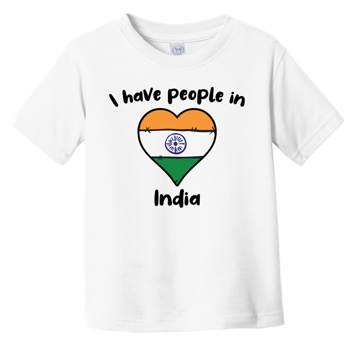 Indian Flag Heart I Have People In India Infant Toddler T-Shirt