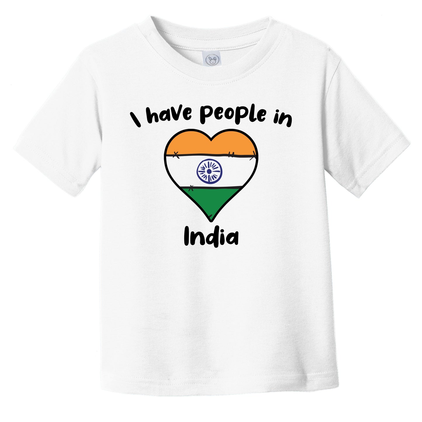 Indian Flag Heart I Have People In India Infant Toddler T-Shirt