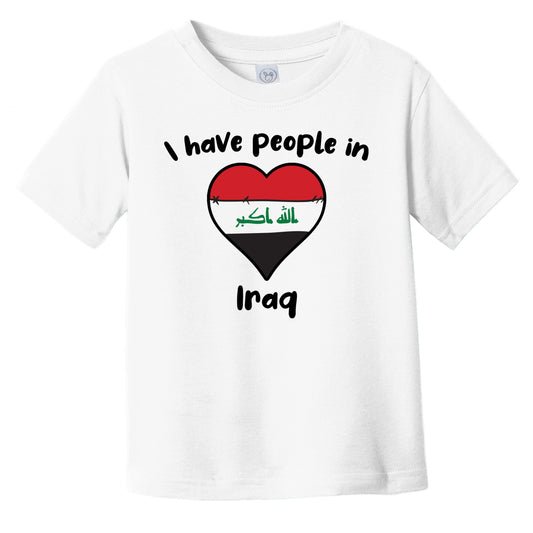 Iraqi Flag Heart I Have People In Iraq Infant Toddler T-Shirt