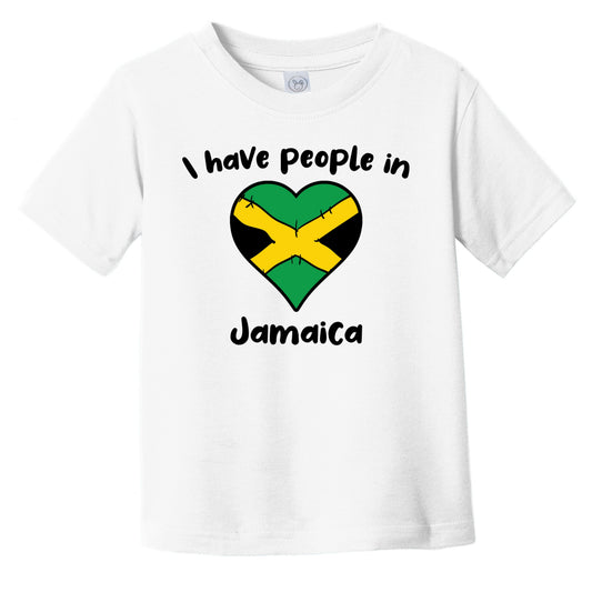 Jamaican Flag Heart I Have People In Jamaica Infant Toddler T-Shirt
