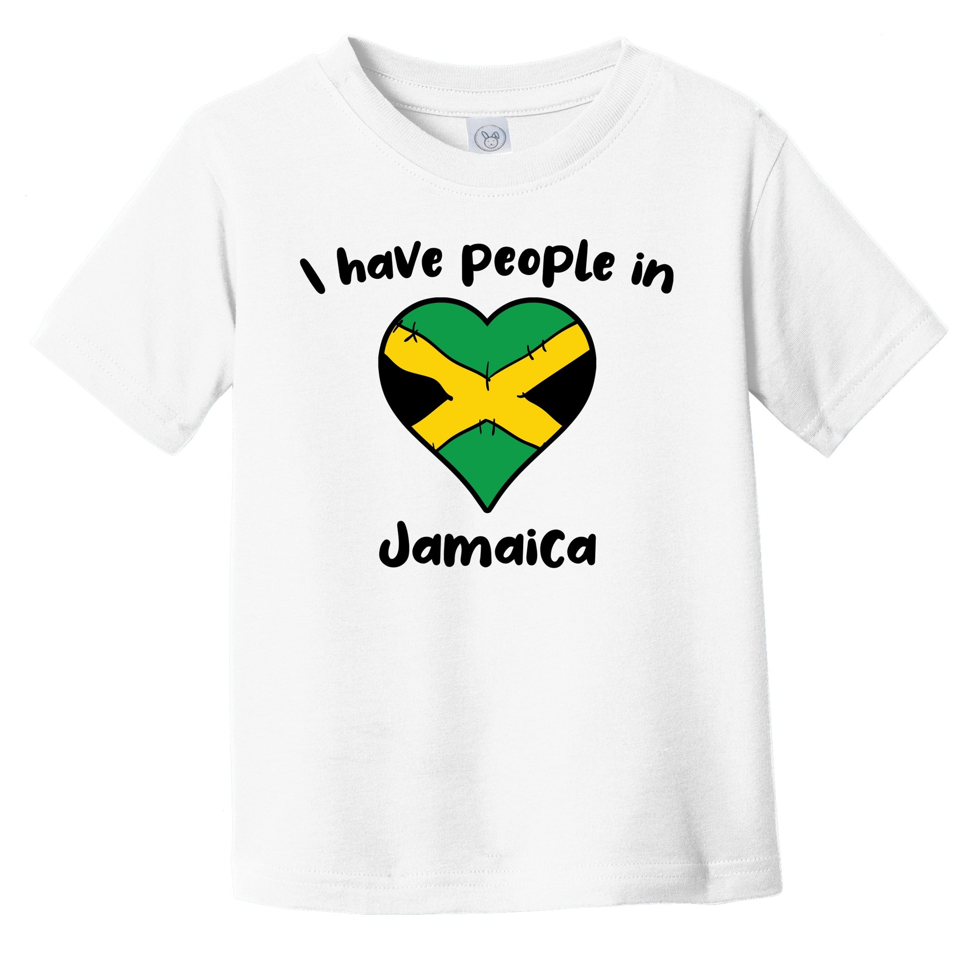 Jamaican Flag Heart I Have People In Jamaica Infant Toddler T-Shirt