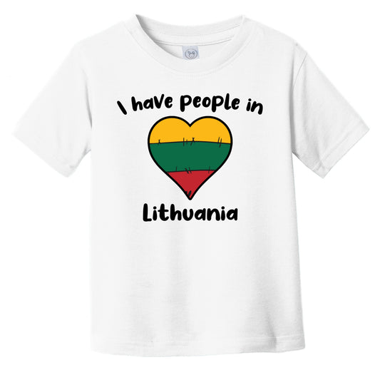 Lithuanian Flag Heart I Have People In Lithuania Infant Toddler T-Shirt