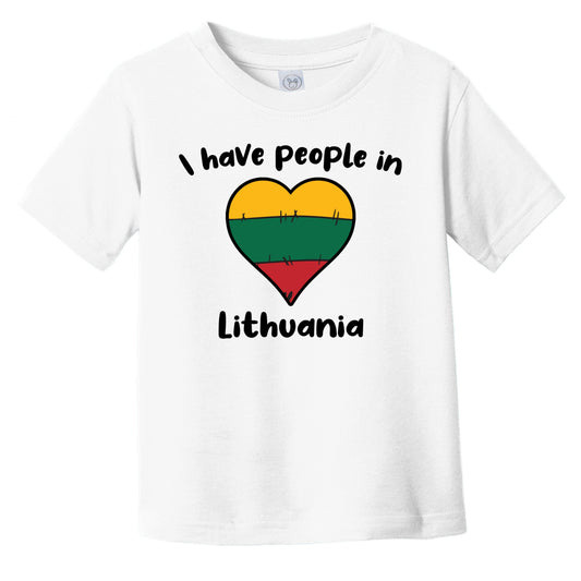 Lithuanian Flag Heart I Have People In Lithuania Infant Toddler T-Shirt