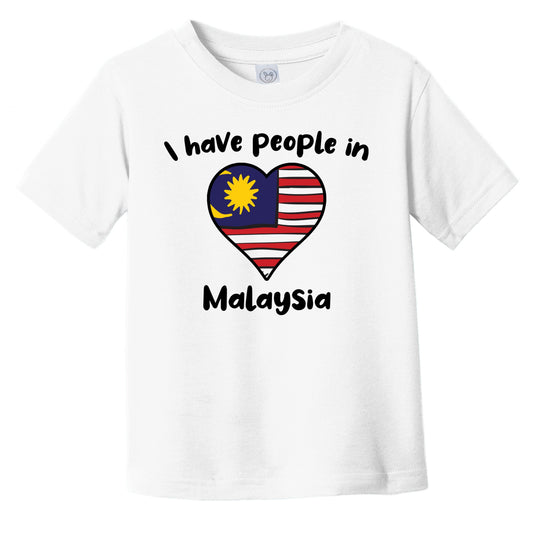 Malaysian Flag Heart I Have People In Malaysia Infant Toddler T-Shirt