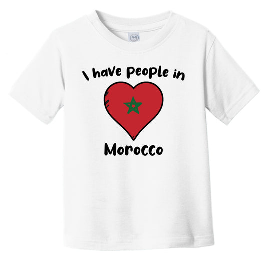 Moroccan Flag Heart I Have People In Morocco Infant Toddler T-Shirt