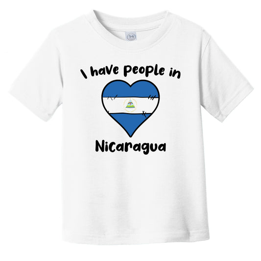 Nicaraguan Flag Heart I Have People In Nicaragua Infant Toddler T-Shirt