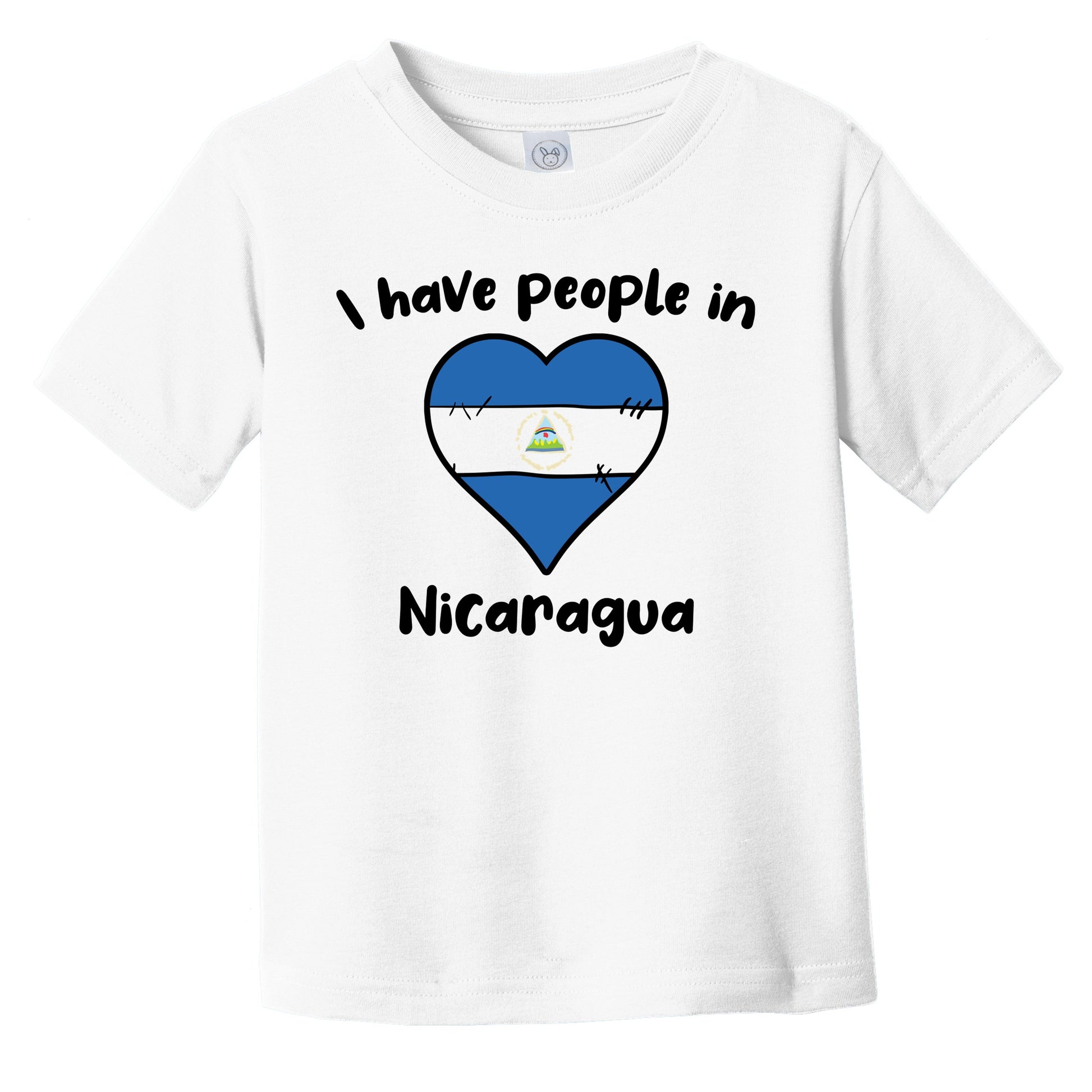 Nicaraguan Flag Heart I Have People In Nicaragua Infant Toddler T-Shirt