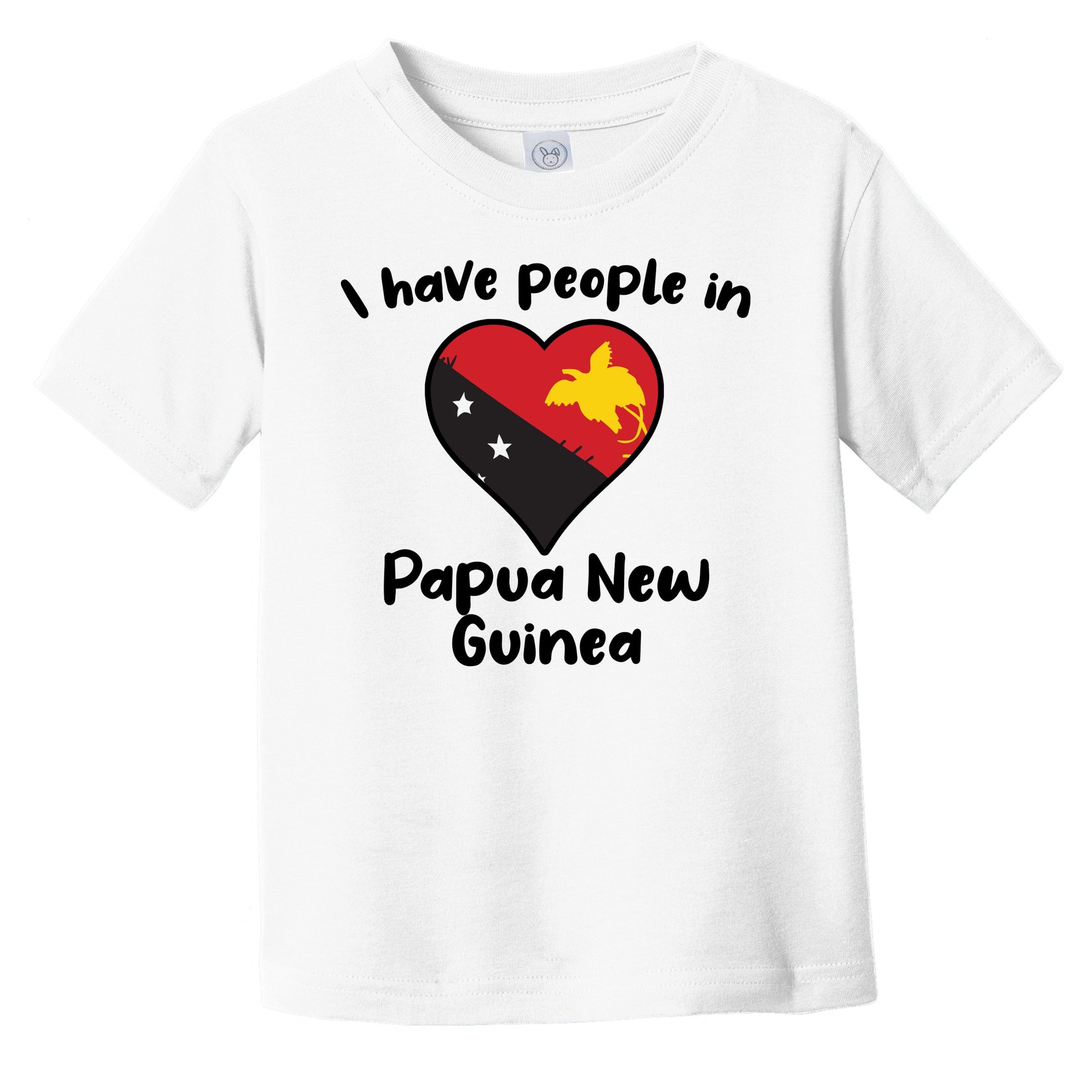 Papuan Flag Heart I Have People In Papua New Guinea Infant Toddler T-Shirt