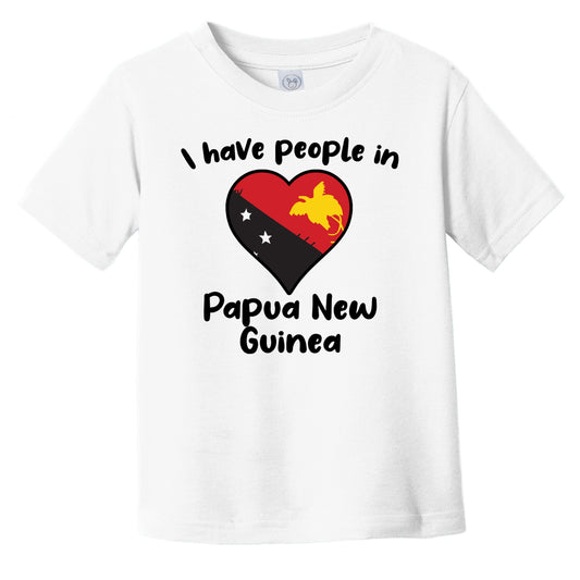 Papuan Flag Heart I Have People In Papua New Guinea Infant Toddler T-Shirt