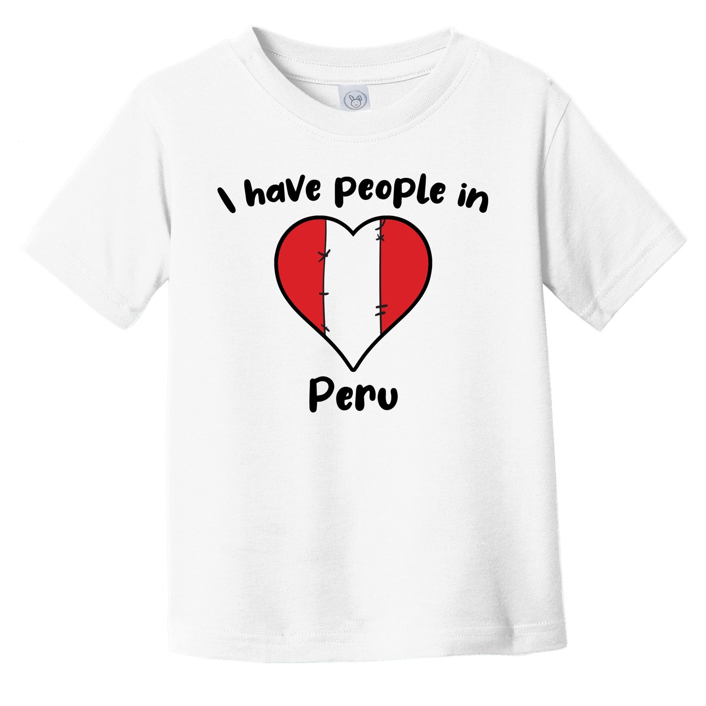 Peruvian Flag Heart I Have People In Peru Infant Toddler T-Shirt