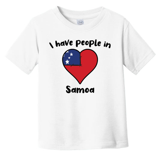 Samoan Flag Heart I Have People In Samoa Infant Toddler T-Shirt