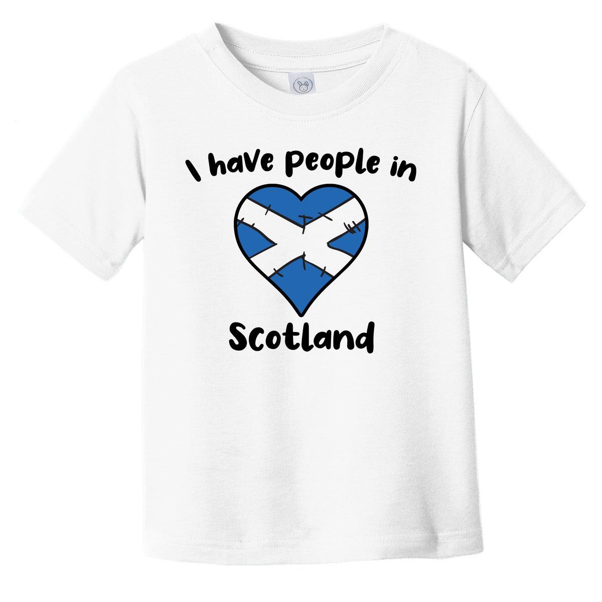 Scottish Flag Heart I Have People In Scotland Infant Toddler T-Shirt