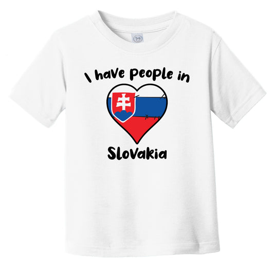 Slovakian Flag Heart I Have People In Slovakia Infant Toddler T-Shirt